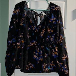 Floral Black Women's Top